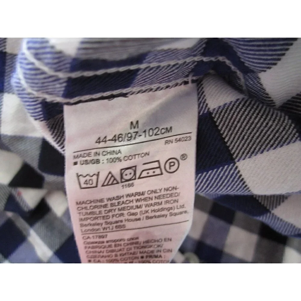 Men's  Banana Republic Lux Flannel Camden Fit Button Up Shirt Sz M (MT100)